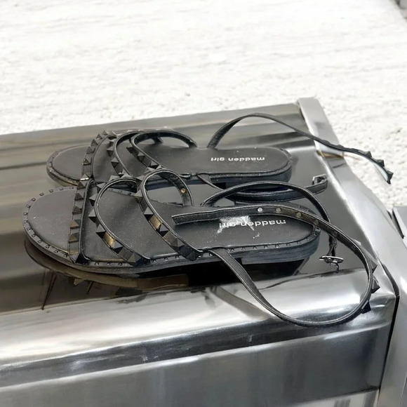 Madden Girl Shoes - Madden‎ Girl Black Studded Sandals